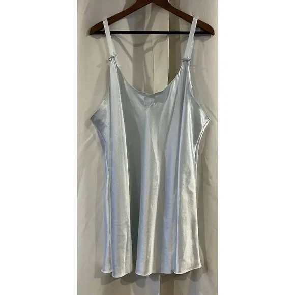 Vintage Christian Dior Light Blue Lingerie Nightgown Slip Dress 3X - Picture 2 of 5